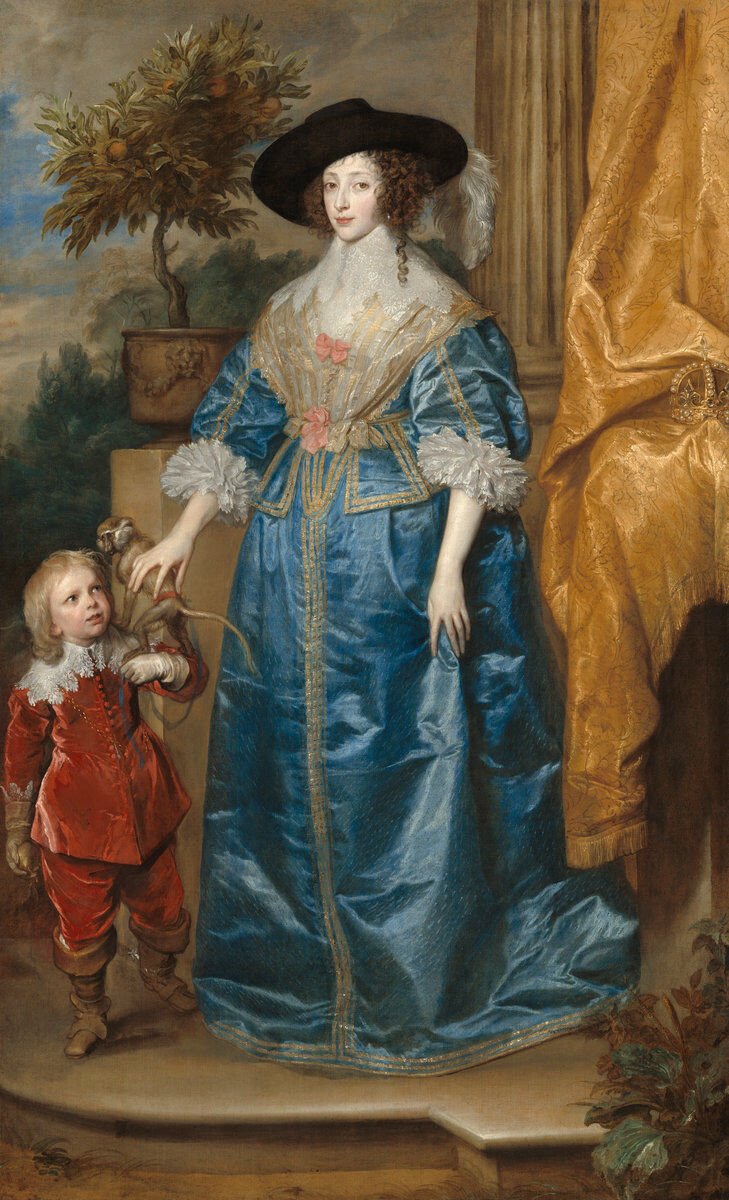 Sir Anthony van Dyck, Queen Henrietta Maria with Sir Jeffrey Hudson, 1633. Courtesy of the National Gallery of Art.