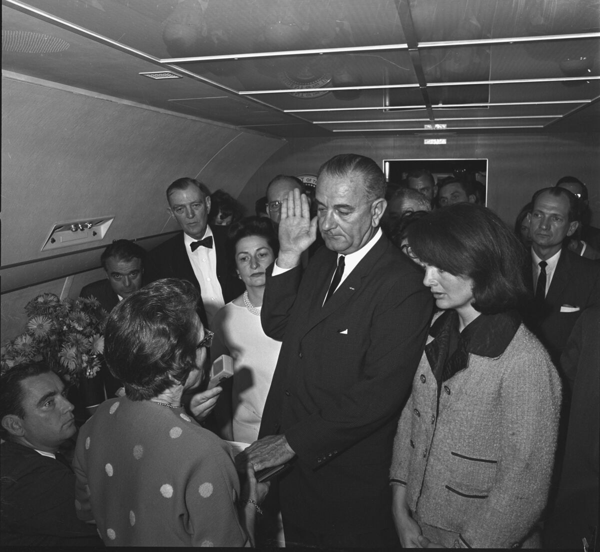 Swearing in of Lyndon B. Johnson as President, 1963. Photo by Cecil Stoughton. Courtesy of the White House Photo Office.