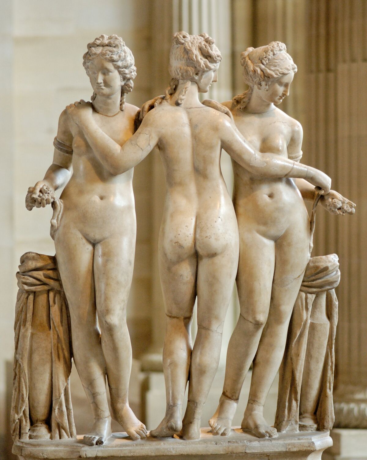 The Three Graces, Roman copy of the Imperial Era (2nd century C.E.?) after a Hellenistic original. Image via Wikimedia Commons.