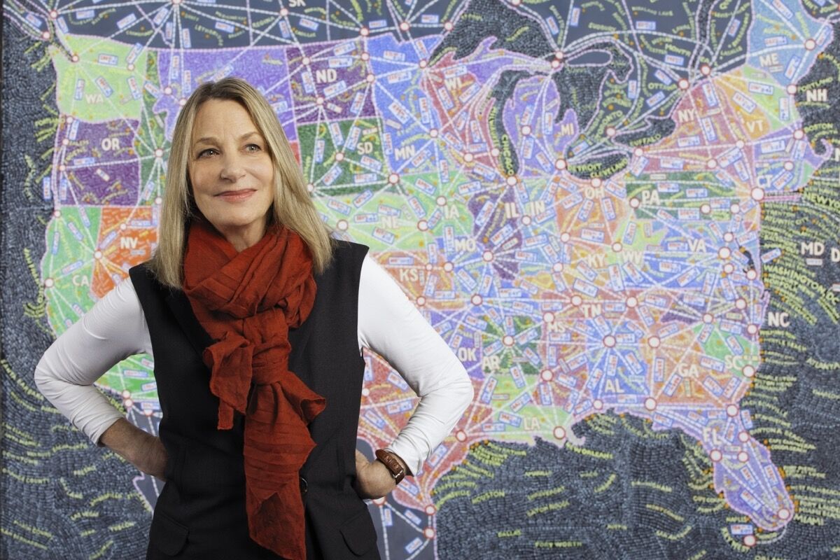 Portrait of Paula Scher by Ian Roberts. Courtesy of Pentagram.