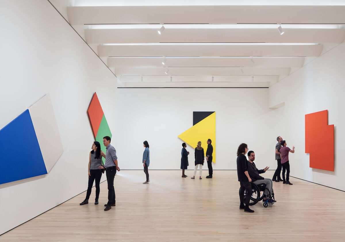 Installation view of "Approaching American Abstraction: The Fisher Collection exhibition." Photo © Henrik Kam, courtesy of SFMOMA.