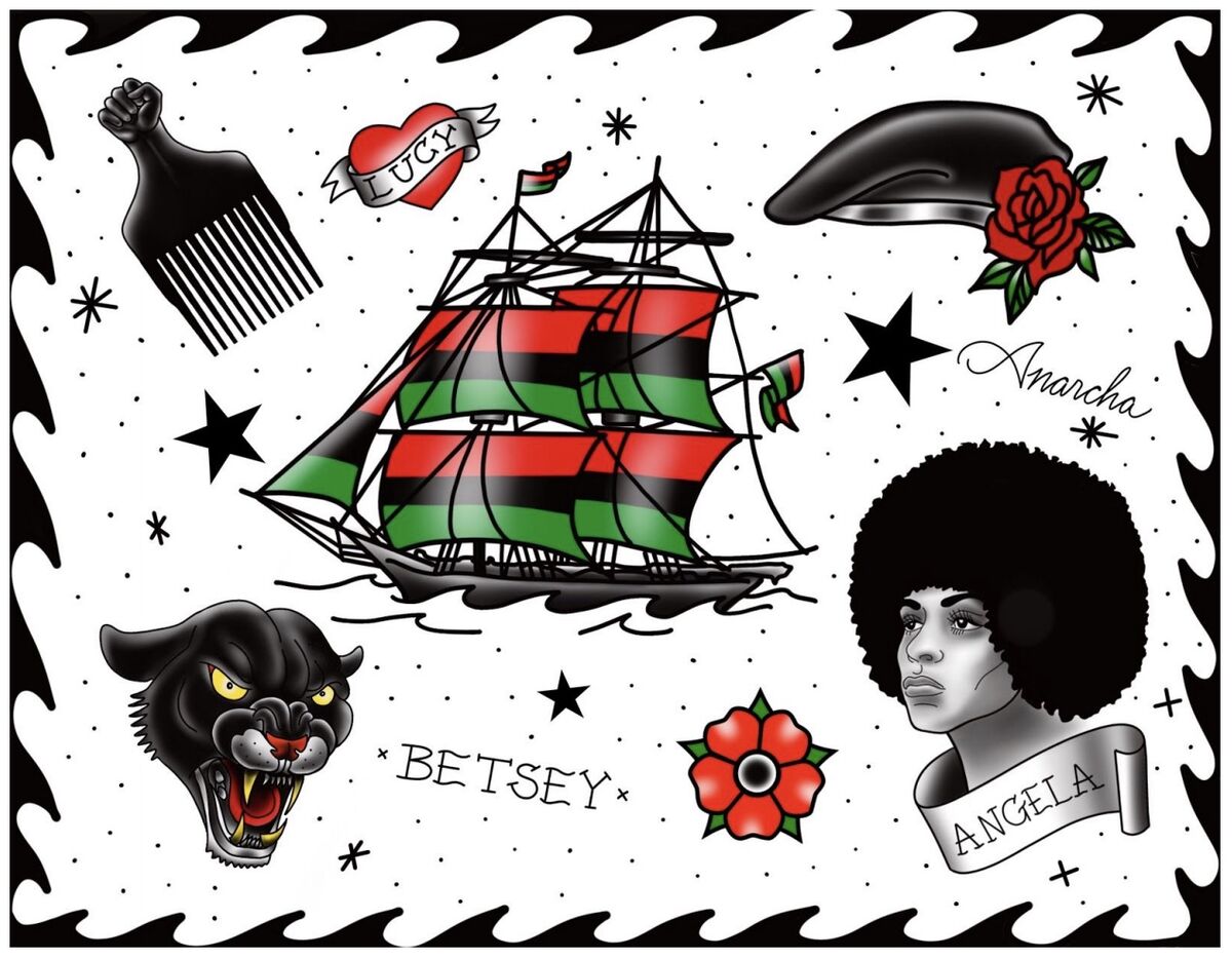 Download Black Pride Women's Black Power Tattoo Images