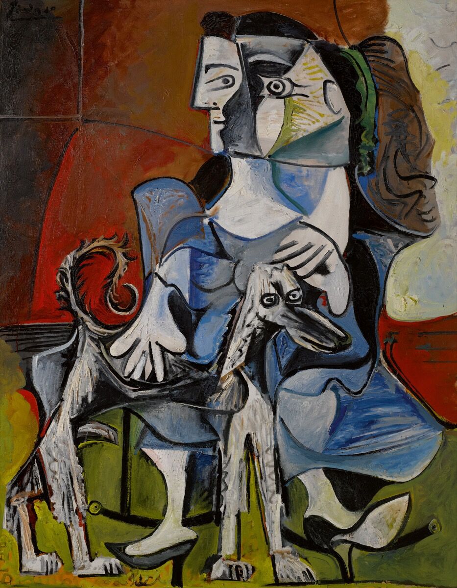 Pablo Picasso, Femme Au Chien, 1962. Cortesía de Sotheby & # x27; s.