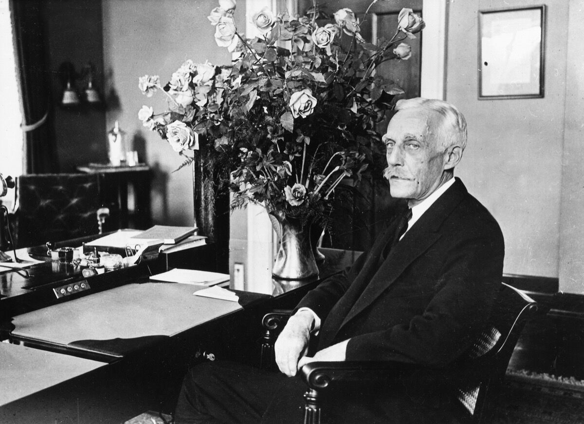 Portrait of Andrew Mellon in his office, ca. 1928. Photo by ullstein bild/ullstein bild via Getty Images.