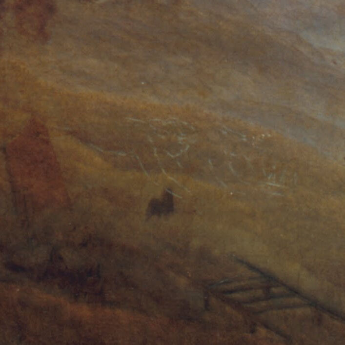 Caspar David Friedrich, detail of The Cemetery Entrance, 1825. Image via Wikimedia Commons.