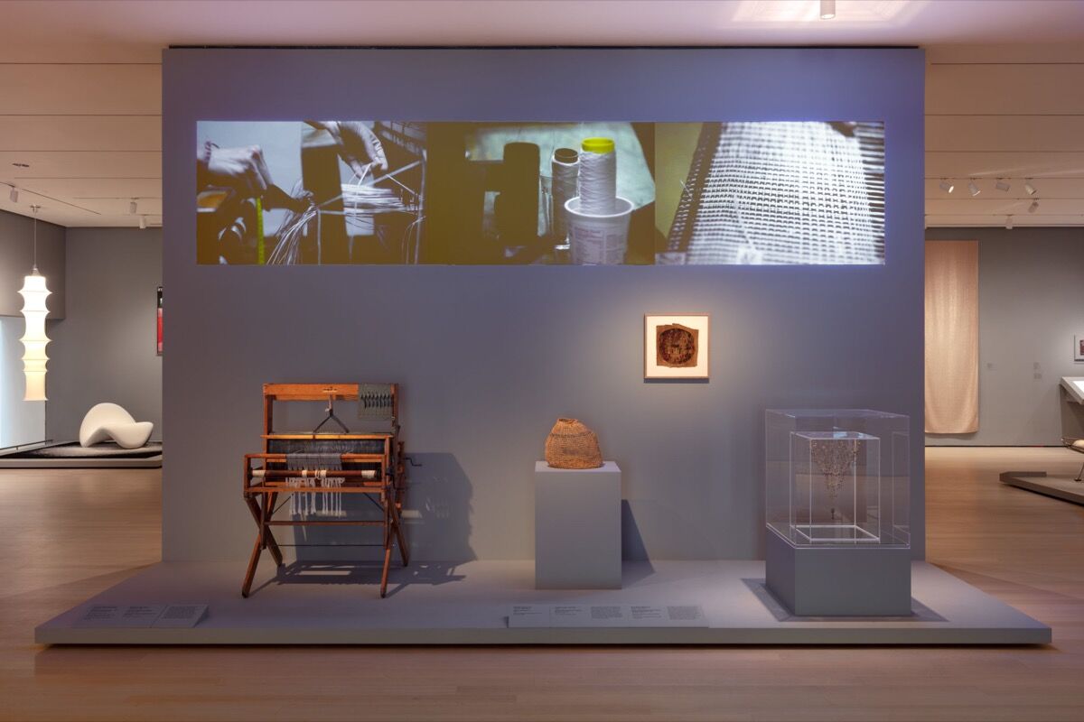 Installation view of “Taking a Thread for a Walk,” at the Museum of Modern Art. Photo by Denis Doorly. © 2019 The Museum of Modern Art.