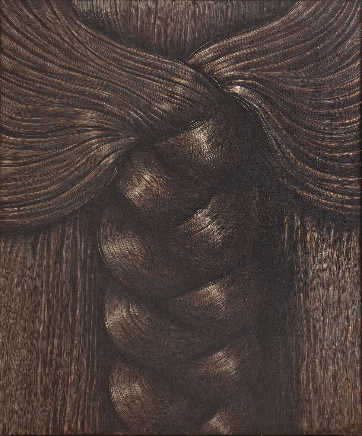 Domenico Gnoli, Braid, 1969. Courtesy of Luxembourg &amp; Dayan.