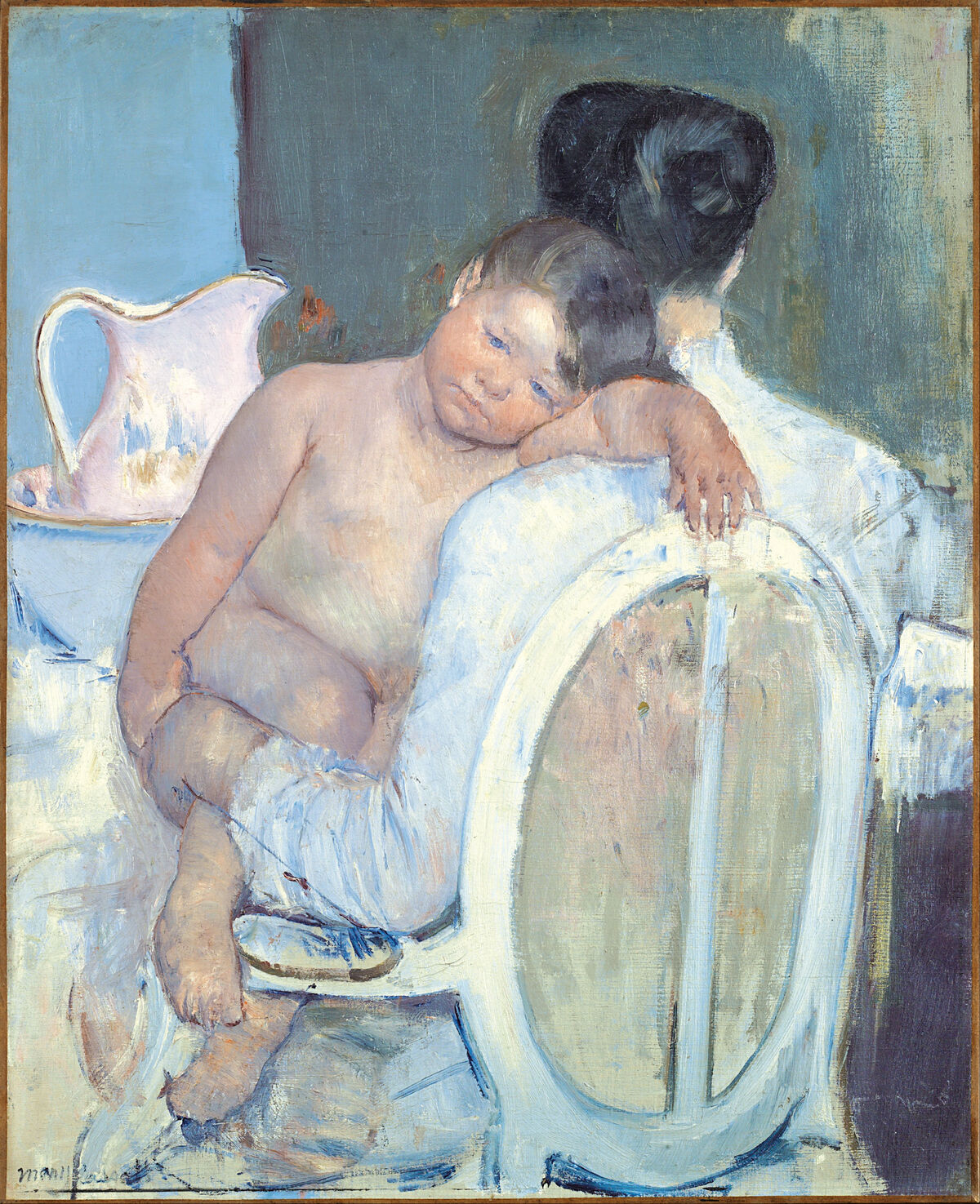 Mary Cassatt, Woman Sitting with a Child in Her Arms, 1890. Image via Wikimedia Commons.