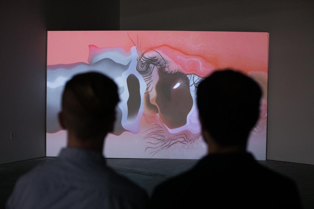 Installation view of Agnieszka Polska at Atlanta Contemporary. Courtesy of Atlanta Contemporary.