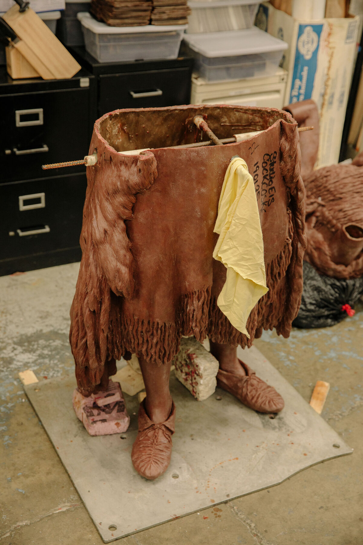 A sculpture in progress for the Virginia Women’s Memorial. Photo by Ricky Rhodes for Artsy.