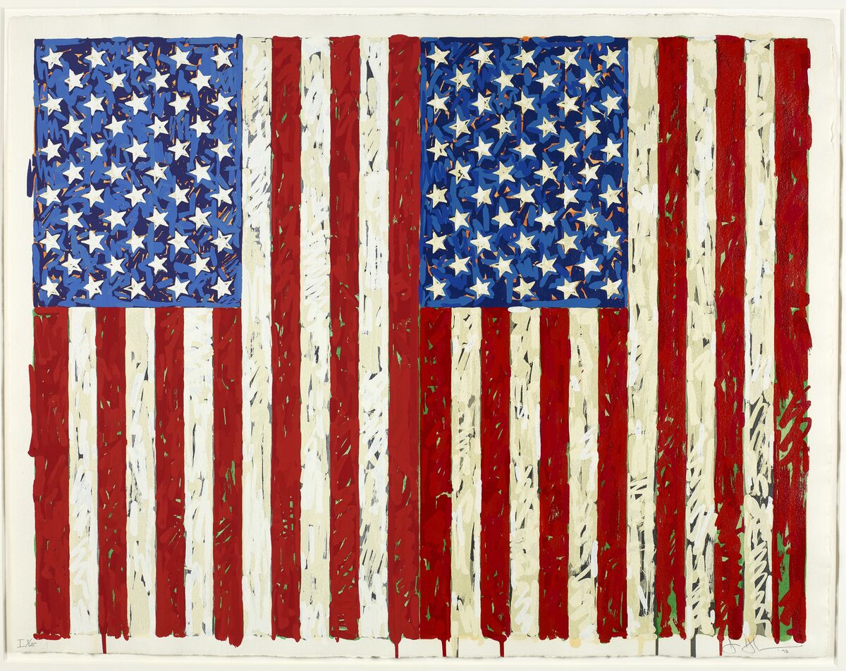 Jasper Johns's Flags I, 1973. Courtesy the British Museum.