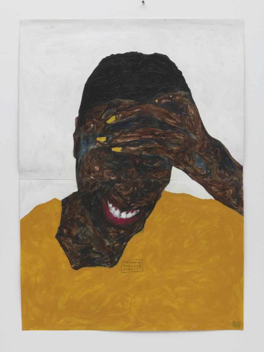 Amoako Boafo, Cobinnah with Yellow Nails, 2019. Courtesy of Phillips.