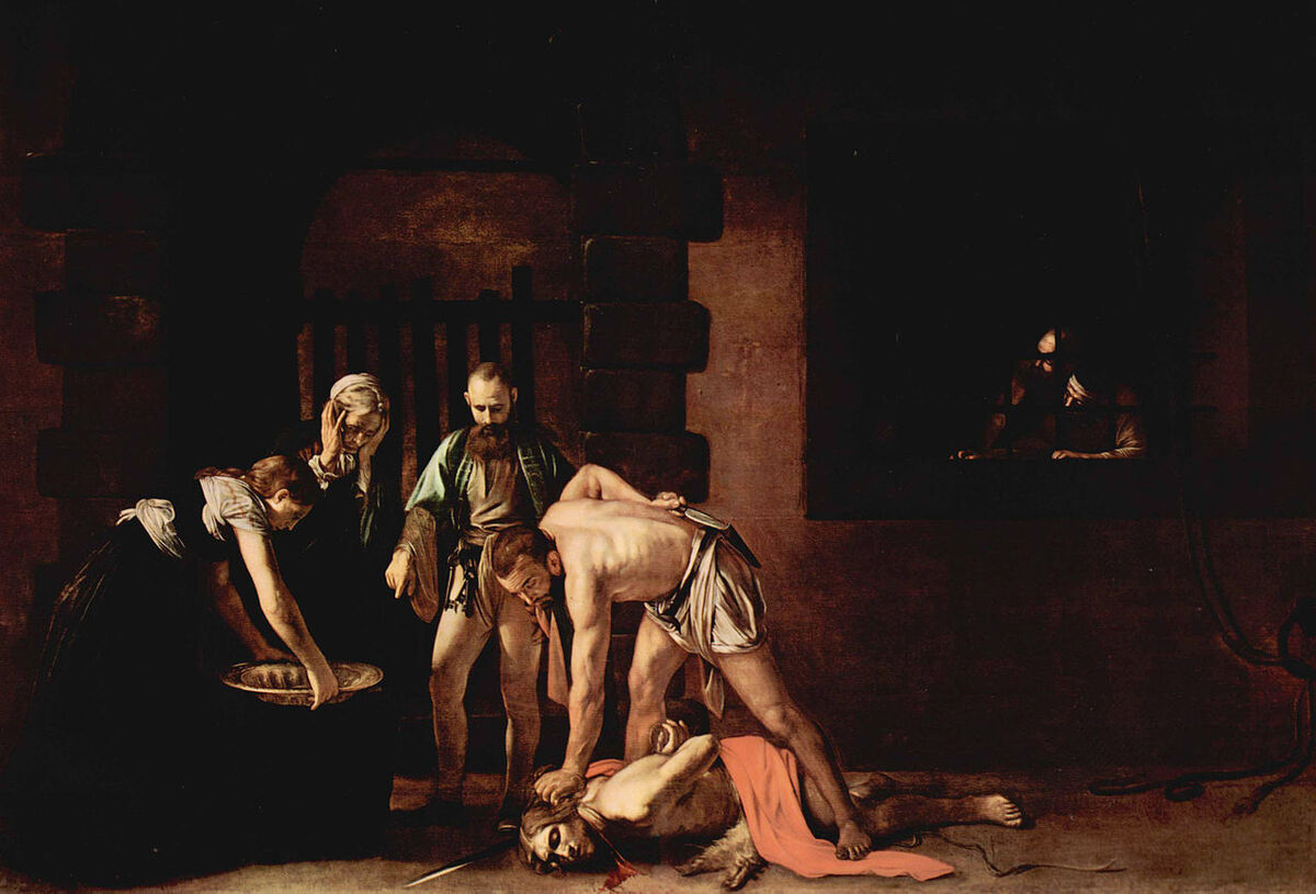 Caravaggio, The Beheading of St. John the Baptist, 1608. Image via Wikimedia Commons. 