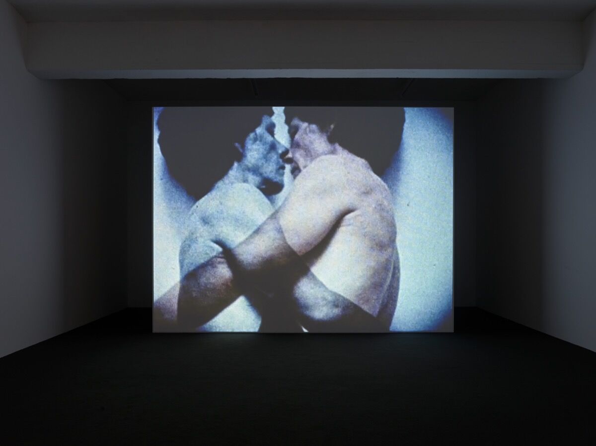 Installation view of Barbara Hammer, Double Strength , 1978, at JSC Düsseldorf. Photo by Simon Vogel, Cologne.
