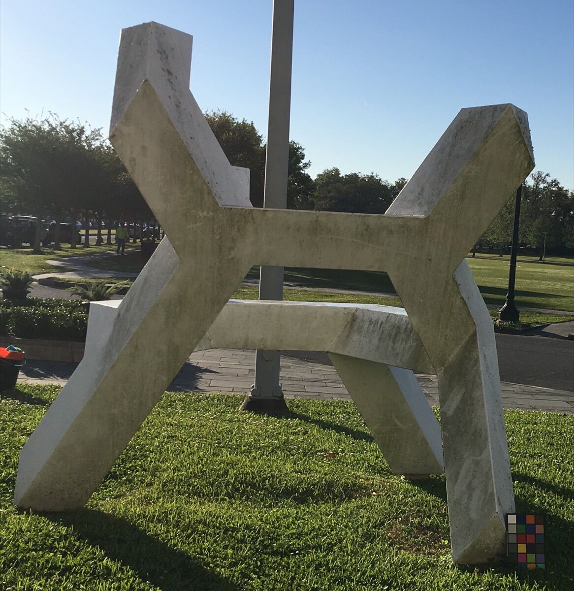 Before cleaning: Tony Smith, Lipizzaner, 1976. Courtesy of the New Orleans Museum of Art.