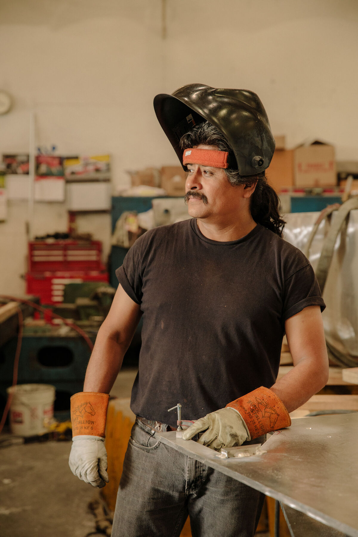 Portrait of Salvador Guzman, PTX Craftsman. Photo by Ricky Rhodes for Artsy.