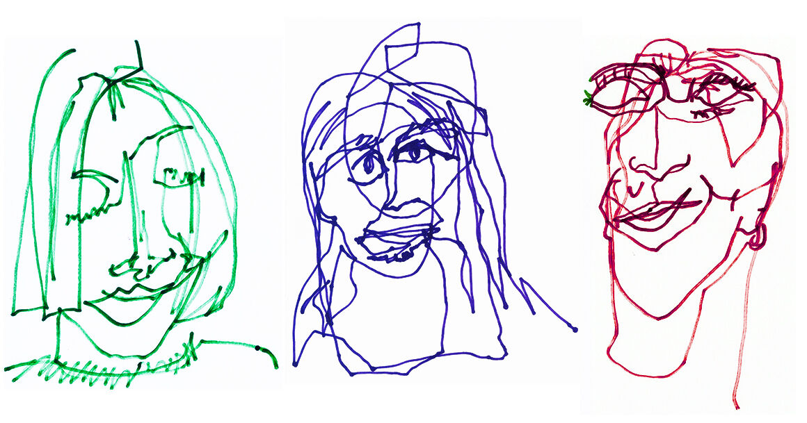 Image result for Blind contour drawing 