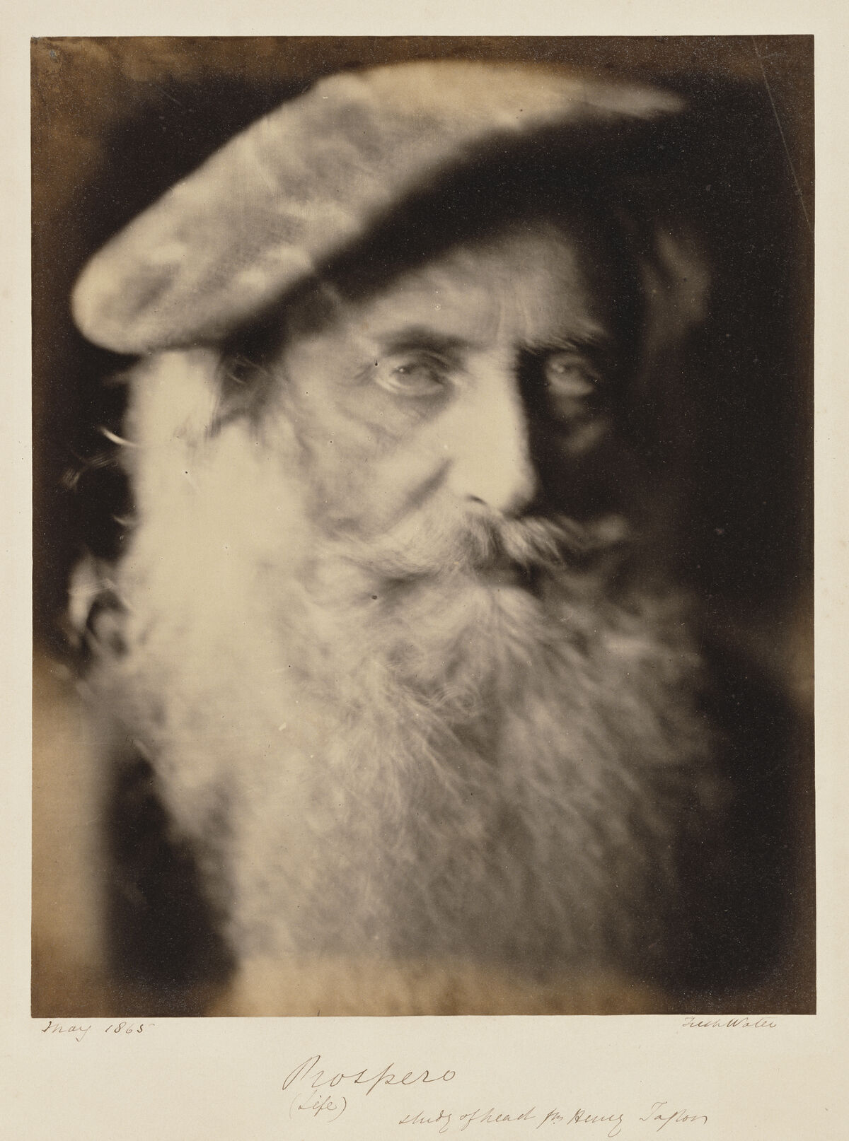 Julia Margaret Cameron, Prospero (Study of Henry Taylor), 1865. Photo via The J. Paul Getty Museum.