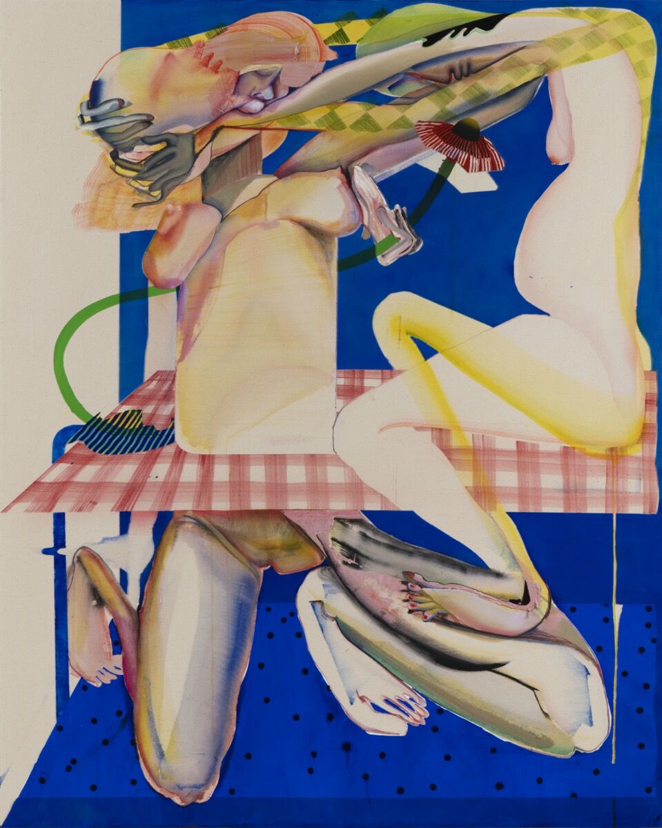 Christina Quarles, Pour Over, 2019. © Christina Quarles. Courtesy of Regen Projects, Los Angeles; and Pilar Corrias, London.