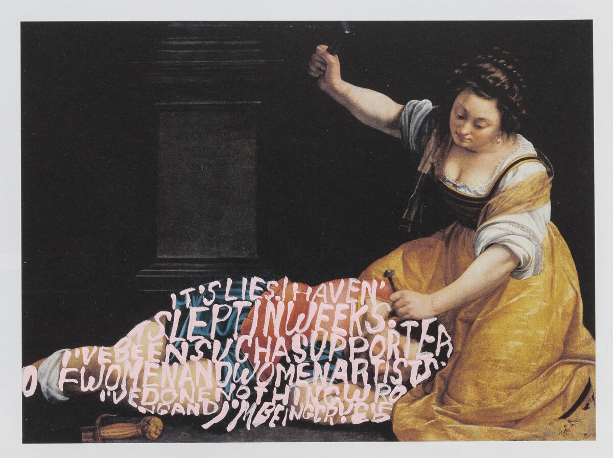 Betty Tompkins, Apologia (Artemisia Gentileschi # 3), 2018. Cortesía de Betty Tompkins y P · P · O · W, Nueva York.