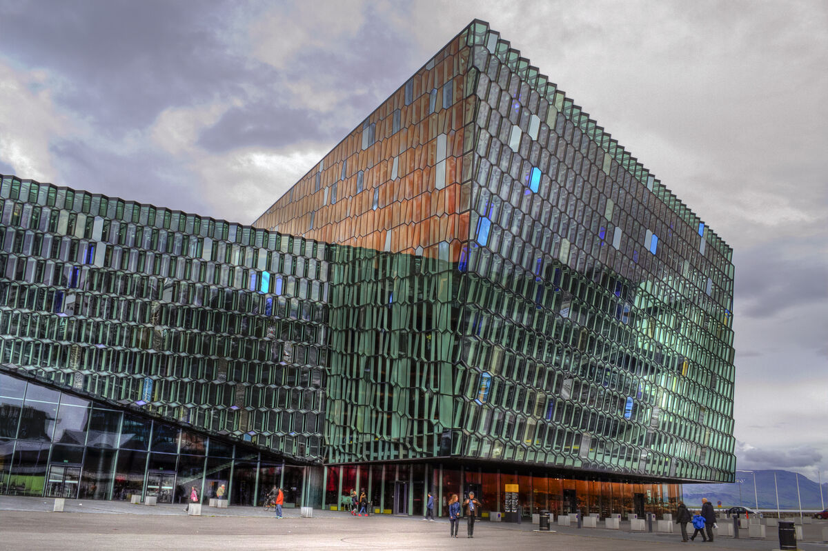 Olafur Eliasson, Harpa. Photo by mariejirousek, via Flickr.