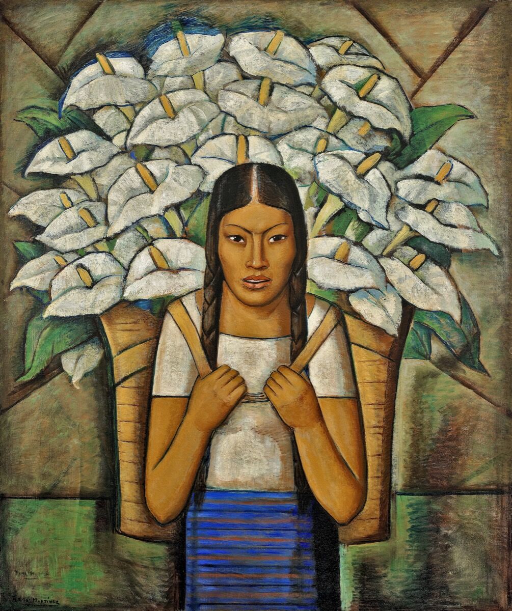Alfredo Ramos Martínez, Vendedora de Alcatraces, 1929. © Proyecto de investigación Alfredo Ramos Martínez.  Cortesía del Museo Whitney de Arte Americano.