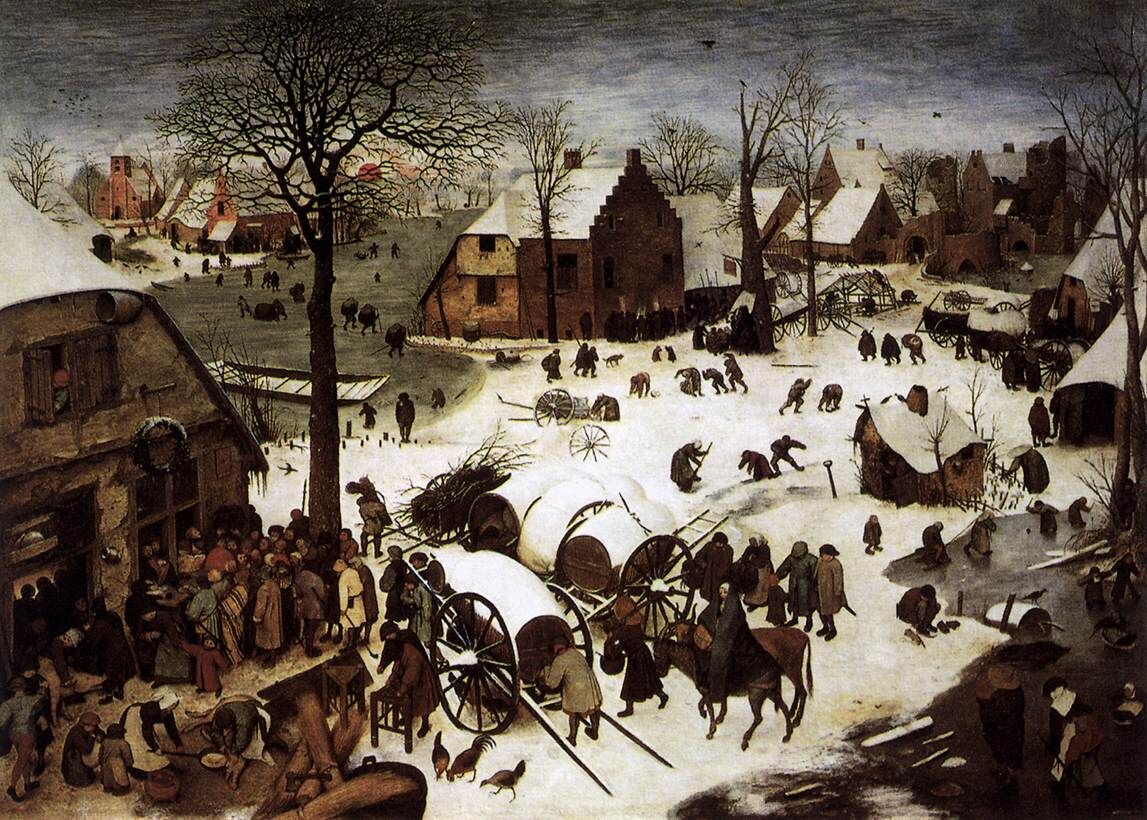 Pieter Bruegel the Elder, The Census at Bethlehem, 1566. Image via Wikimedia Commons.