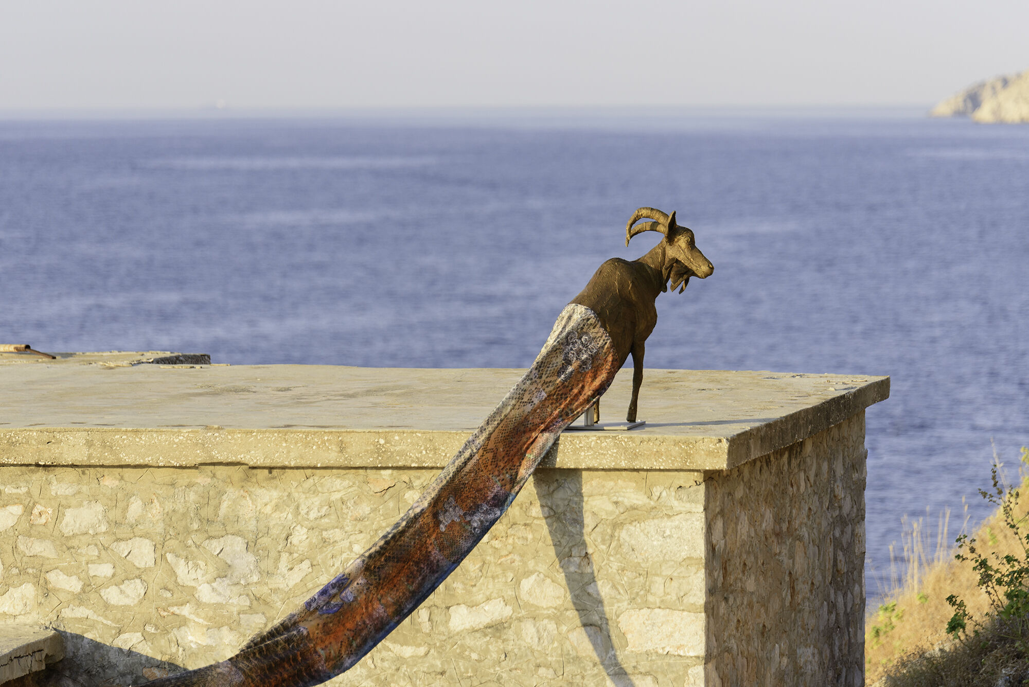 Installation view of “Kiki Smith: Memory” at DESTE Foundation Project Space, Slaughterhouse, Hydra, 2019. © Kiki Smith. Photo by George Skordaras. Courtesy of DESTE Foundation.