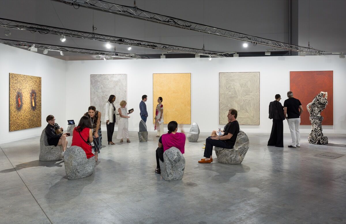 Installation view of Salon 94’s booth at Art Basel in Miami Beach, 2017. Photo by Alain Almiñana for Artsy.