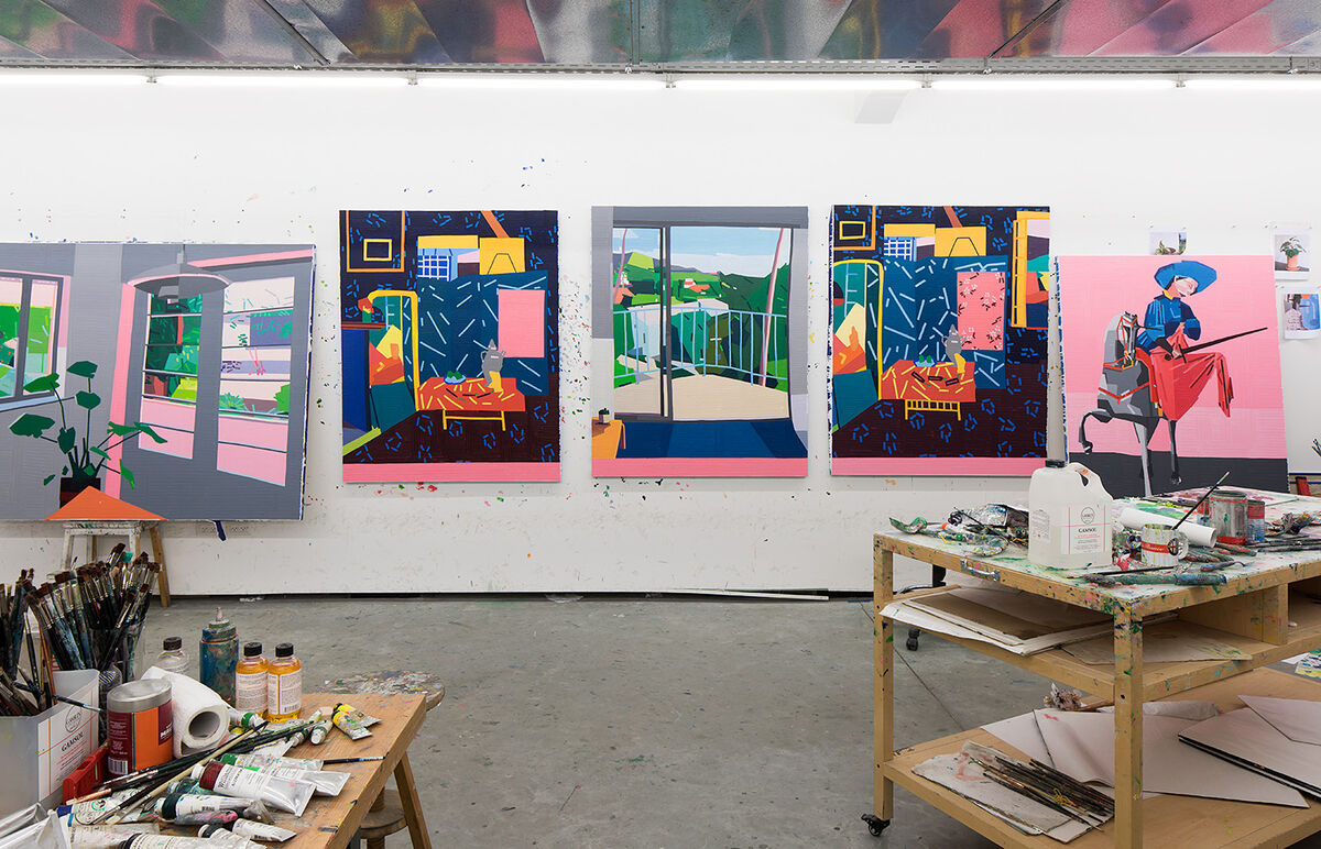 View of Guy Yanai’s studio in February 2019. Photo by Elad Sarig. Courtesy of the artist.