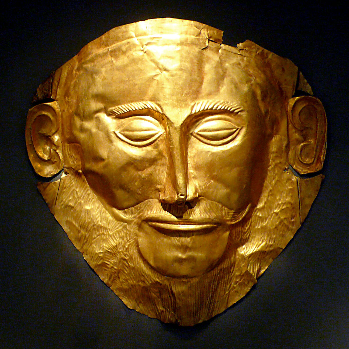 Mask of Agamemnon. Photo via Wikimedia Commons. 