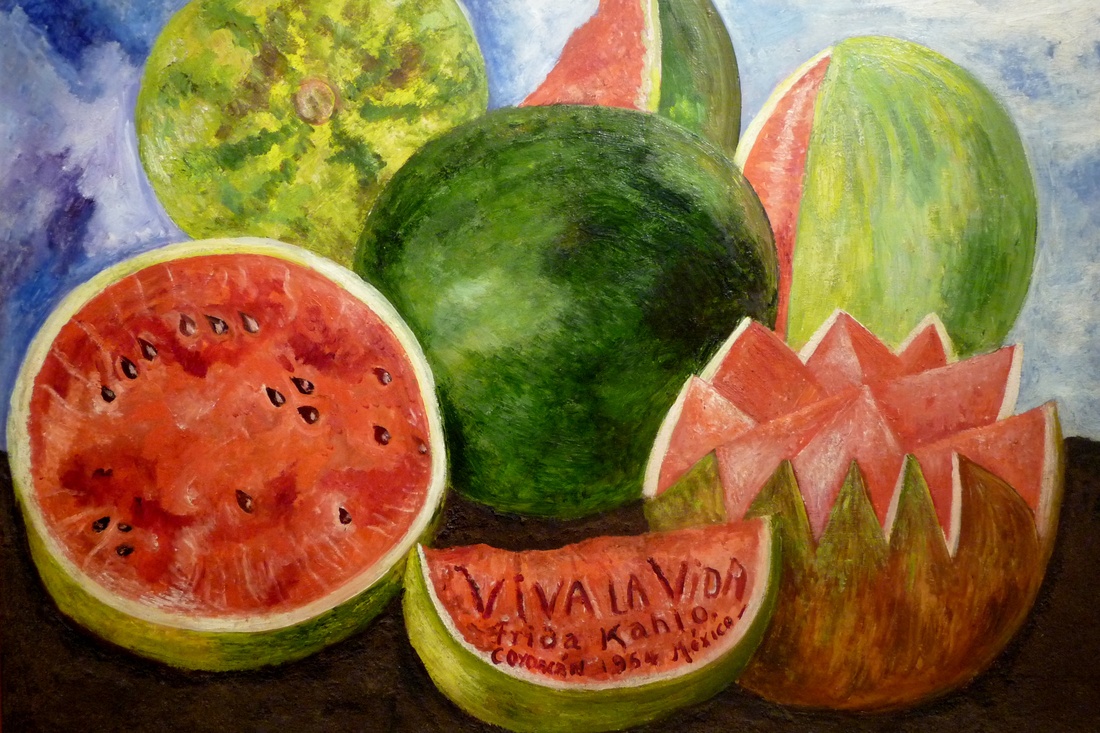 Frida Kahlo, Viva la Vida, Watermelons, 1954. Photo by Jen Wilton, via Flickr. 