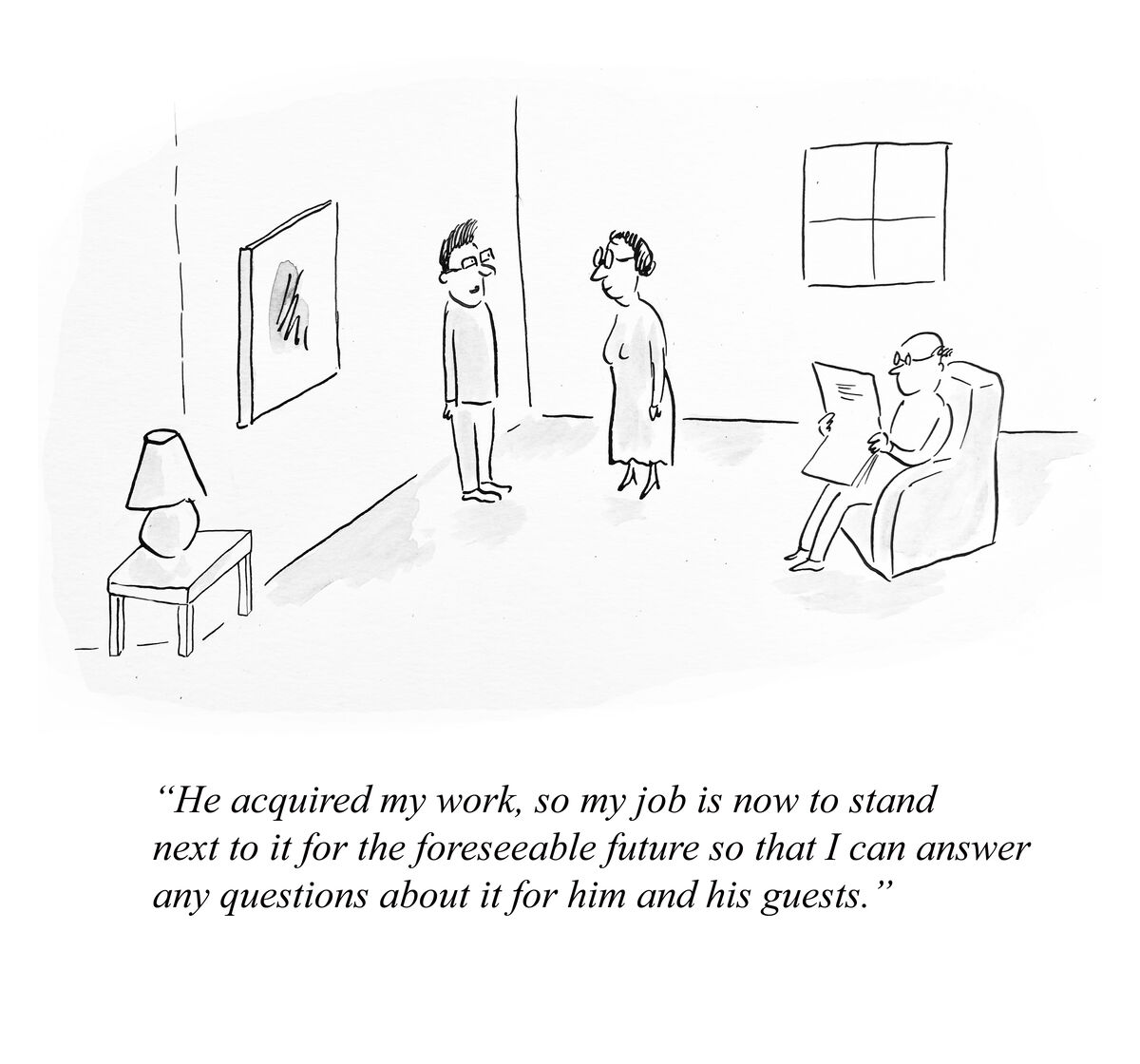 Pablo Helguera, from the series “Artoons,” 2022. Courtesy of the Ethics of Collecting.