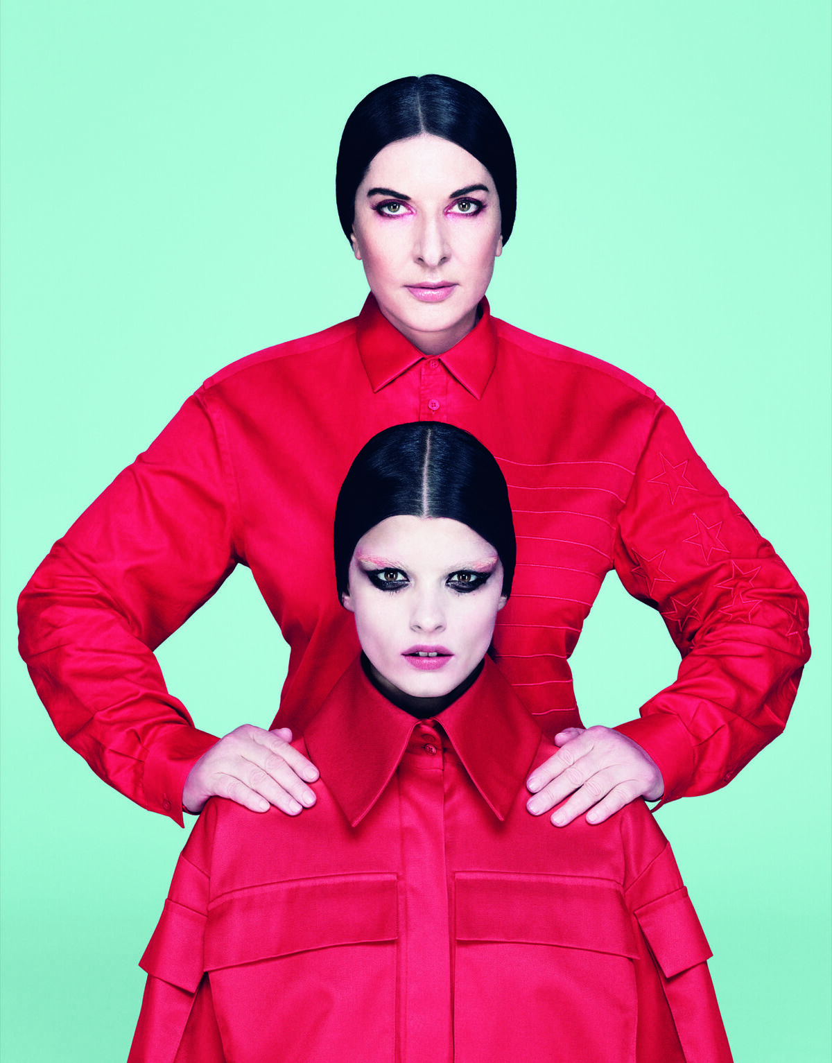 Dusan Reljin, Marina Abramović and Crystal Renn for Vogue Ukraine, 2014, from “Legendary Artists and the Clothes They Wore,” 2019. Courtesy of Harper Collins.