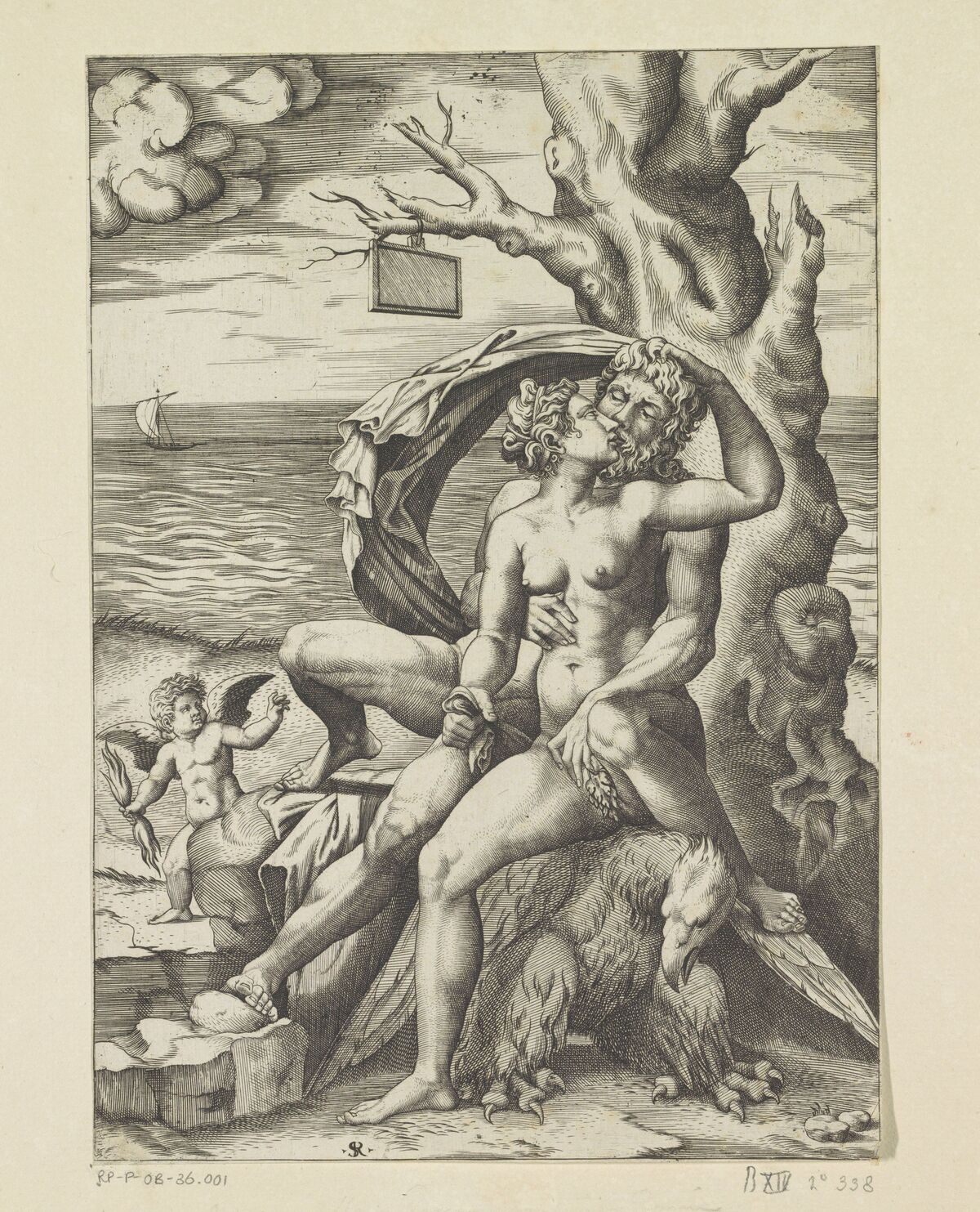 Marco Dente, after Giulio Romano, Jupiter and Semele, 1498–1532. Courtesy of the Rijksmuseum.