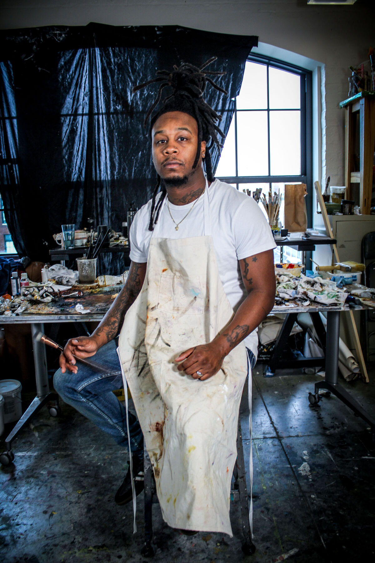 Portrait of Jerrell Gibbs by Russell Bunn. Courtesy of the artist and Mariane Ibrahim Gallery.