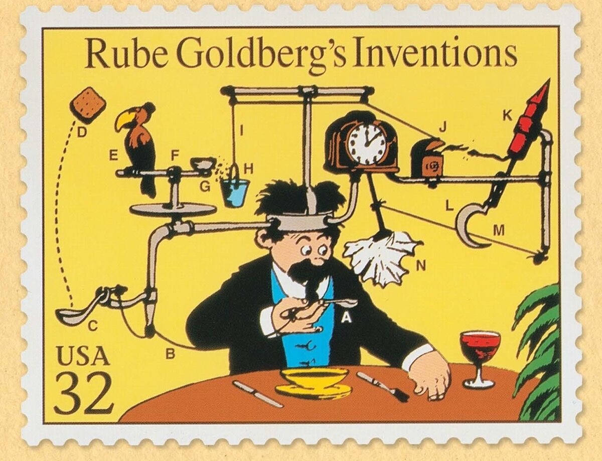 Cartoonist Rube Goldberg S Machines Turned Simple Tasks Into Epic Spectacles Artsy Cartoonist Rube Goldberg S Machines Turned Simple Tasks Into Epic Spectacles Artsy