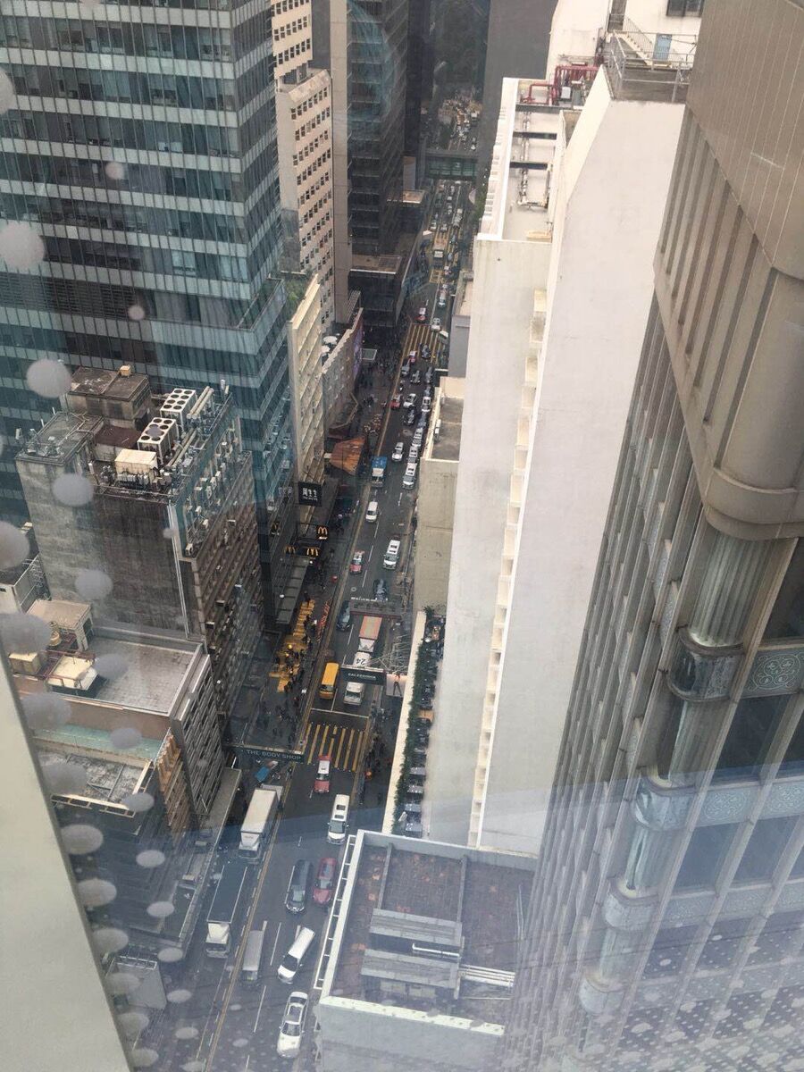 Shot of the street from inside HQueen’s. Photo by Sarah Forman. 