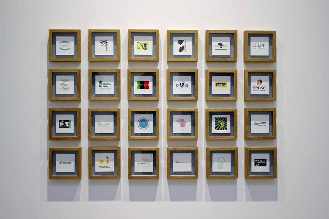Sam Hopkins, Logos of Non Profit Organisations working in Kenya (some of which are imaginary), 2010-ongoing. Courtesy of Richard Taittinger Gallery.