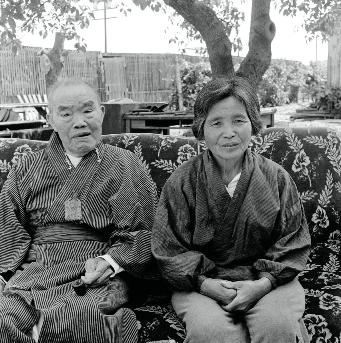 Portrait of Ruth Asawa’s parents, Umakichi and Haru Asawa, 1965. Photo by Imogen Cunningham. © 2019 Imogen Cunningham Trust. Courtesy of the Imogen Cunningham Trust.