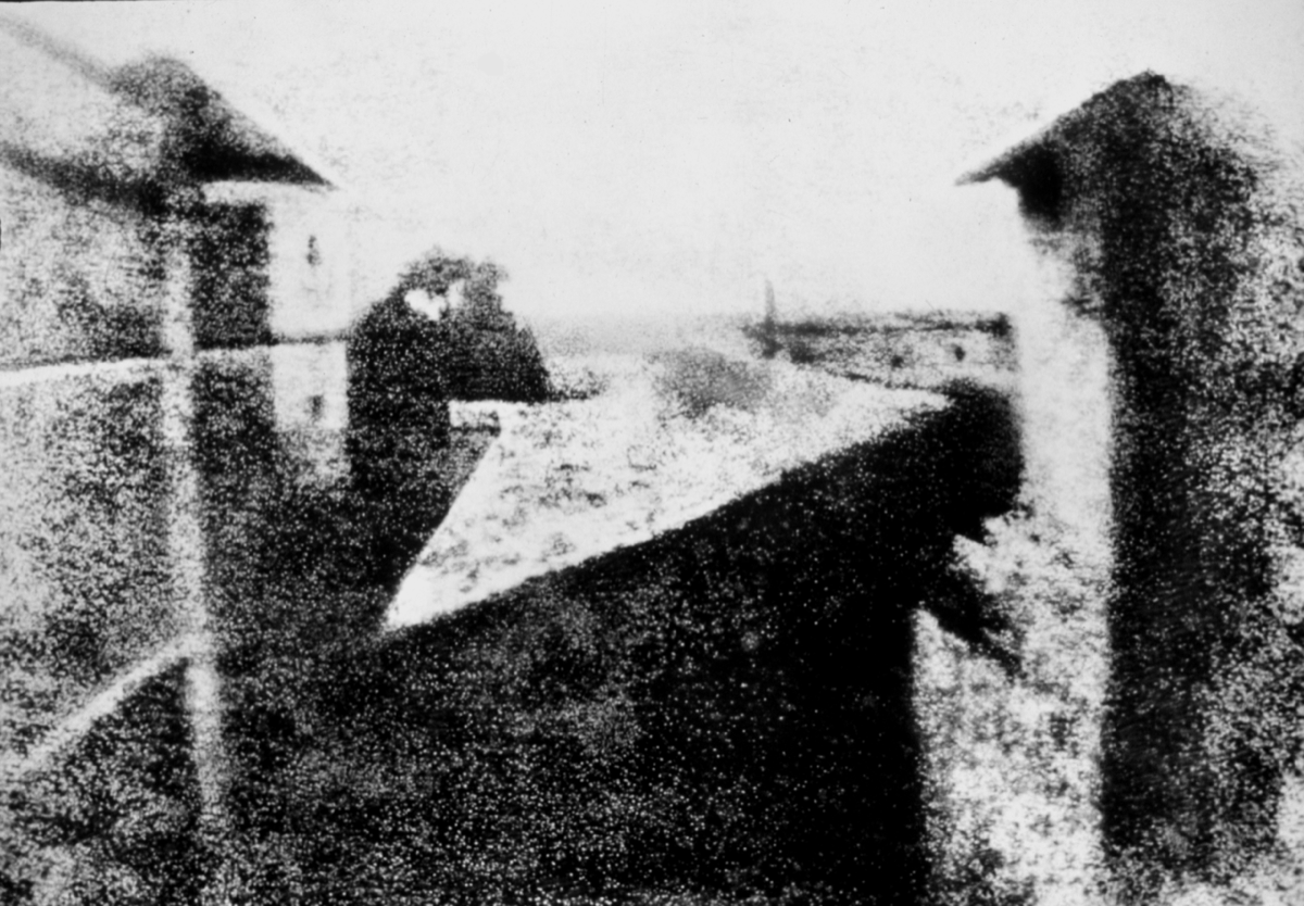 Nicéphore Niépce'sView from the Window at Le Gras. Photo via Wikimedia Commons.