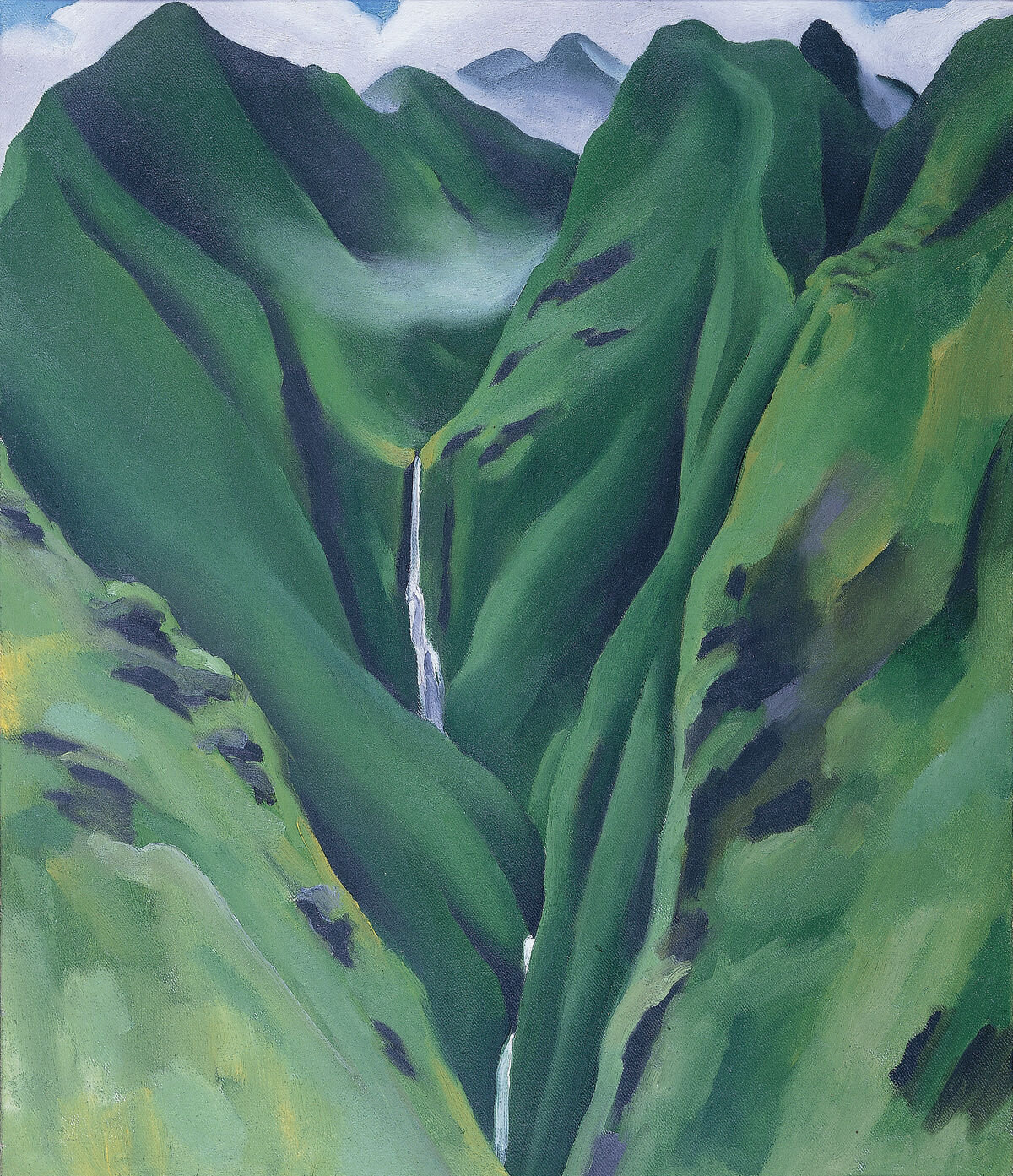 Georgia O’Keeffe, Waterfall No. 1, ‘Īao Valley, Maui, 1939. © 2018 Georgia O’Keeffe Museum / Artists Rights Society (ARS), New York. Courtesy of the New York Botanical Garden.