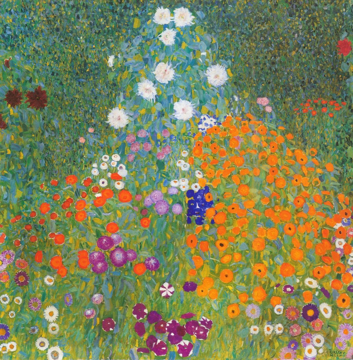 Gustav Klimt, Bauerngarten, 1907. Photo via Wikimedia Commons.