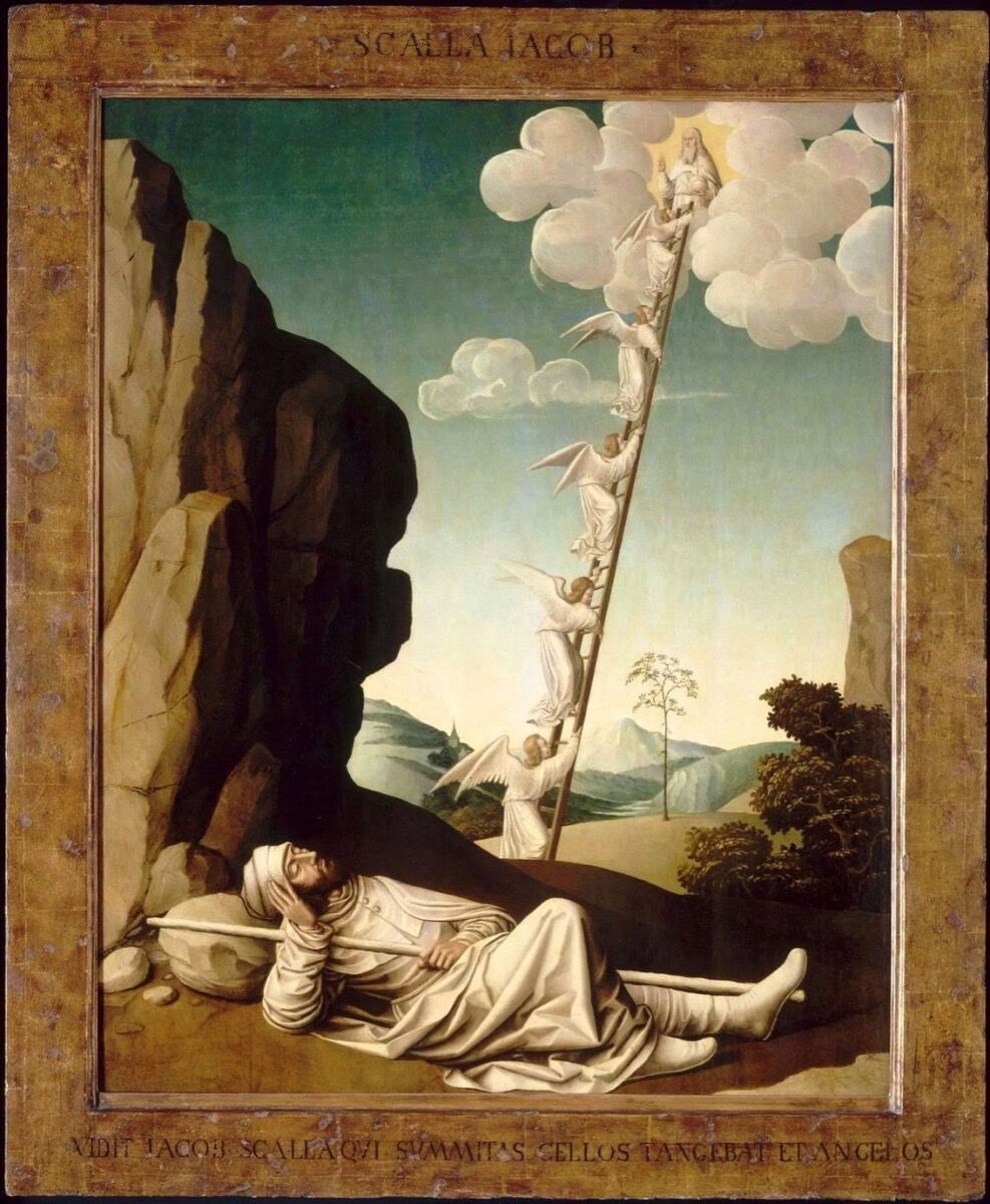 Nicolas Dipre, The dream of Jacob, ca. 1500. Image via Wikimedia Commons.