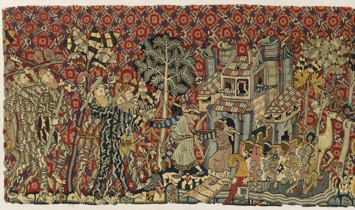 Detail of Tapestry with Wild Men and Moors, Alsace, Strasbourg, ca. 1440. Photo © 2017 Museum of Fine Arts, Boston. Courtesy of the Museum of Fine Arts, Boston. 