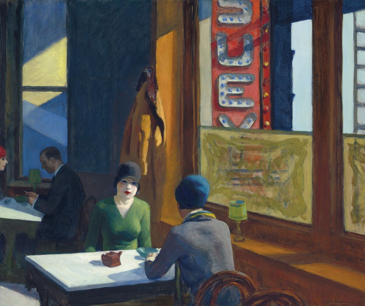 Edward Hopper, Chop Suey, 1929. Courtesy of Christieâs.