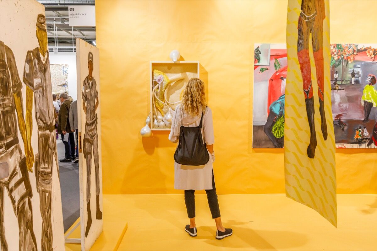 Installation view of A Gentil Carioca’s booth at Art Basel, 2019. Courtesy of Art Basel.