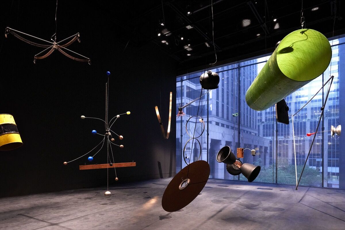 Installation view of David Tudor, Rainforest V (variation 1), 1973/2015, at the Museum of Modern Art, 2019–2020. Photo by Heidi Bohnenkamp. © 2019 David Tudor and Composers Inside Electronics Inc. Image © 2019 The Museum of Modern Art.