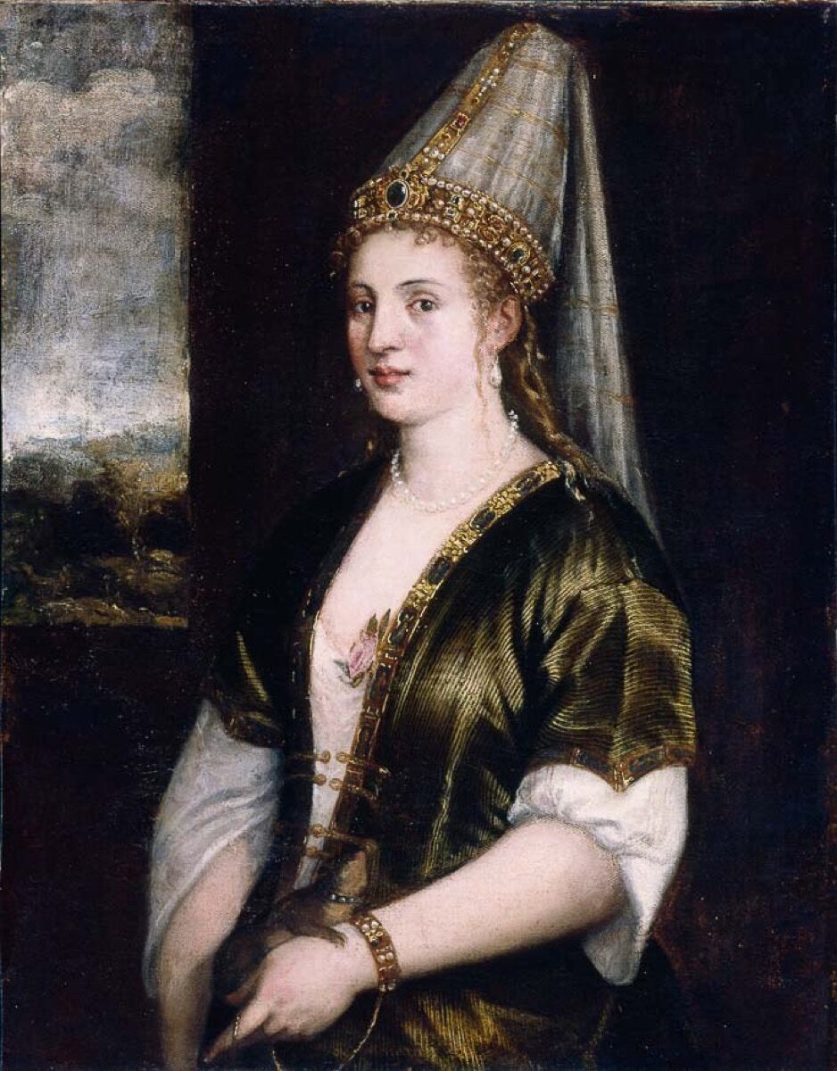 Titian, La Sultana Rossa, or Portrait of a Woman, c. 1500. Image via Wikimedia Commons.