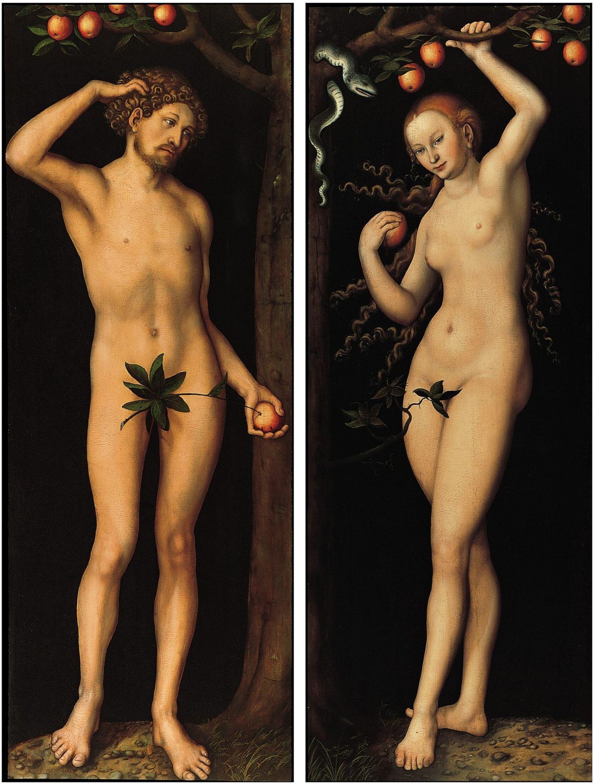 Lucas Cranach the Elder, Adam and Eve, circa 1530. Image via Wikimedia Commons.